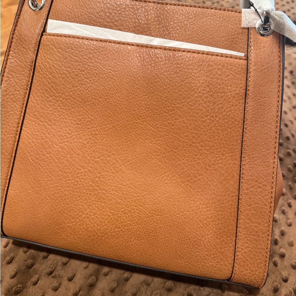 Calvin Klein Tan Leather Shoulder Bag